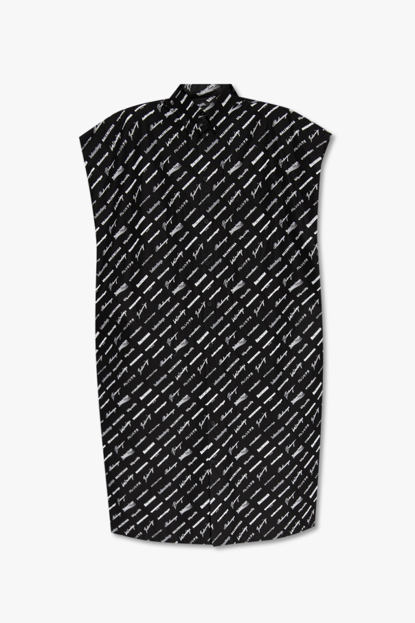 BALENCIAGA｜SLEEVELESS (724304 4A8B5 1077) Black Sleeveless Top | BALENCIAGA - Antonia